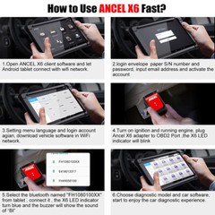 Ancel X6 Bluetooth Bi-Directional OBD2 Automotive Full System Car Diagnostic