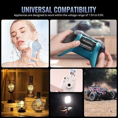 Rechargeable AA Batteries 2800mAh NiMH 16 Pack Low Self Discharge Household Use