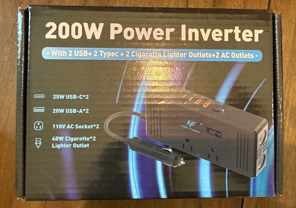 200W Car Power Inverter DC 12V to AC 220V Converter Adapter Charger Outlet