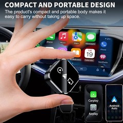 4-IN-1 Carplay Adapter Wired to Wireless CarPlay Android Auto Mirror Link –2026