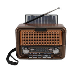 QFX R-50 Portable 3-Band (AM/FM/SW1) Radio +Solar/Rechargeable +Music Player