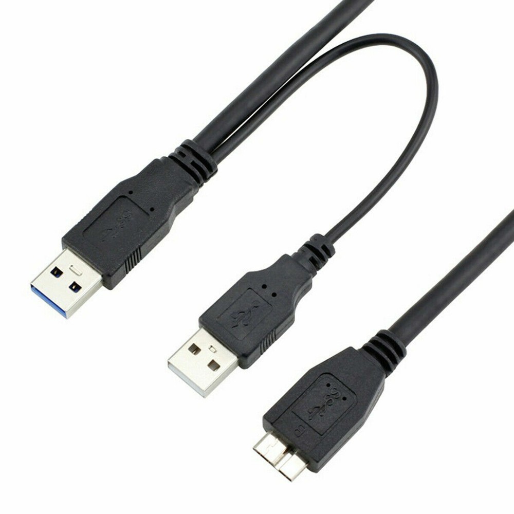 50CM USB 3.0 Y Power Data Cable Cord Lead for Seagate External Hard Drive Disk