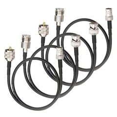4 PCS 1.64ft BNC To UHF Cable PL259 SO239 Extension CB Radio Antenna LMR200