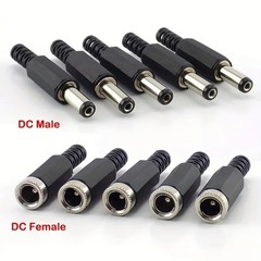 1~20pcs DC Power Plug Adapter Male Female Socket Jack Cable Connectors 5.5×2.1mm