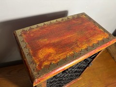 Rustic Indian Bohemian Handicraft Wooden Music CD Storage Desktop Table Cabinet