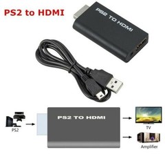 PS2 to HDMI Video Converter Adapter with 3.5mm Audio Output for HDTV Monitor