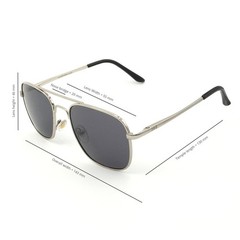 J+S Premium Military Style Classic Medium 58mm, Silver Frame/Black Lens