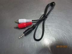 (1)3.5mm Male to 2RCA Male Cable Adapter Y Splitter Stereo 1/8 AUX to 2RCA Cord