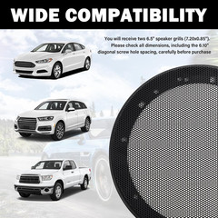 2PCS 6.5 Speaker Grill,Car Subwoofer Speaker Covers with Honeycomb Hole Mesh