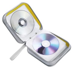 Yellow 36 Disc CD Case Organizer DVD VCD Carry Portable Holder Storage Bag Album