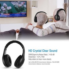5 in 1 Wireless Cordless Headset Headphones RF Mic for PC TV DVD CD MP3 MP4