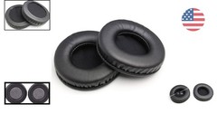 70mm Replacement Ear Pads in Black Leather for Sony, ATH, Sennheiser Headphones