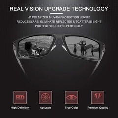 FEISEDY Polarized Lightweight Sports Sunglasses for Men Running 58mm, Black