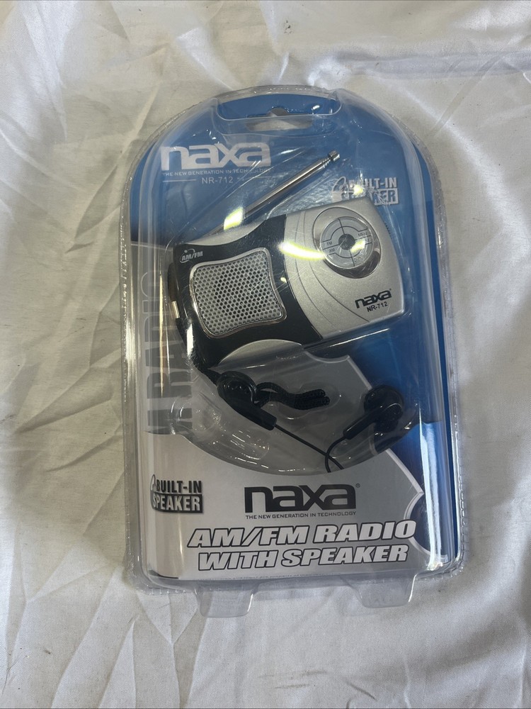 AM/FM Radio With Speaker Max’s NR-712 Ultra Slim Compact Design New Sealed