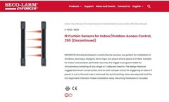 Seco-Larm Enforcer Curtain Sensors – 22.5 In. – Black (E-9622-4B25)