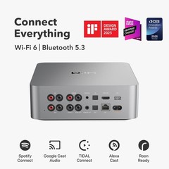 WiiM Ultra Music Streamer & Preamp – 3.5″ Touch, HDMI ARC, Phono, Silver