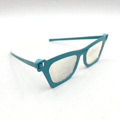 Polaroid 3-D Glasses Model 727 Vintage 1950s 3D Movie Viewer Blue Horn Rim Frame