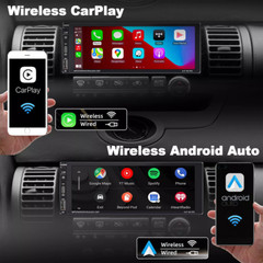 Wireless Apple CarPlay Single Din Car Stereo 6.9 Touchscreen Bluetooth Radio USB