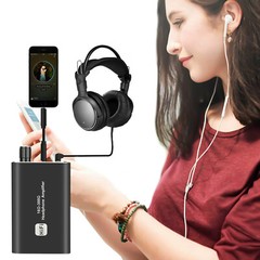 16-300Ω Mini HiFi Headphone Amplifier Portable Earphone AMP w/ 3.5mm Audio Cable