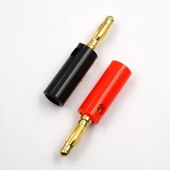 10Pcs Gold Plated Banana Plugs Audio Jack Speaker Wire Cable Screw Connector 4mm