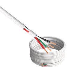 250FT 16/4 Speaker Cable OFC CL3 CMR Rated In-Wall Audio LED Stranded Wire White