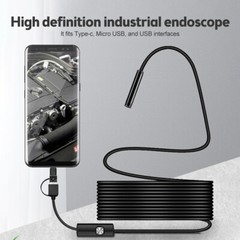 Endoscope Borescope w/ 6LED Mini Inspection USB Camera Scope For Android System
