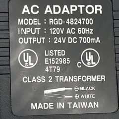 NEW 24V DC Regulated Power Supply Adapter 700MA Class2 UL Listed 24 volt