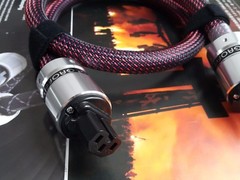1x Powerflux Hifi US Occ Silver Copper AC Power Cable Rhodium Plug 8N