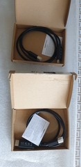Lot of 2 Amazon Basics Black DisplayPort to HDMI Display Cable 4k@60Hz -3ft/0.9m