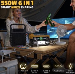 550W Portable Power Inverter Compatible with Dewalt Hercules 20V Battery Camping