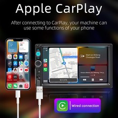 7″ Single 1Din Touch Screen Stereo Bluetooth Radio Car Apple/Android Carplay GPS