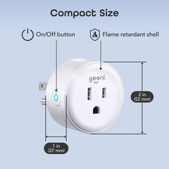 Geeni DOT Smart Wi-Fi Outlet Plug with Voice Control (2 Pack)