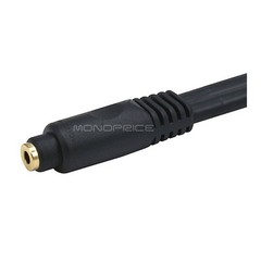 Monoprice 6 feet Premium 3.5mm Stereo Male to Female Cable (Black)