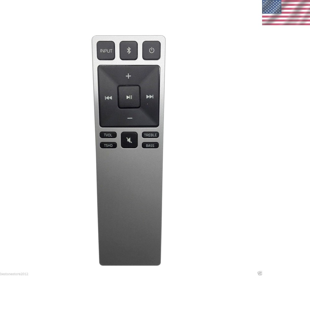 Easy-to-Use Replacement Remote for Vizio Sound Bars – Elegant Black/Grey Design