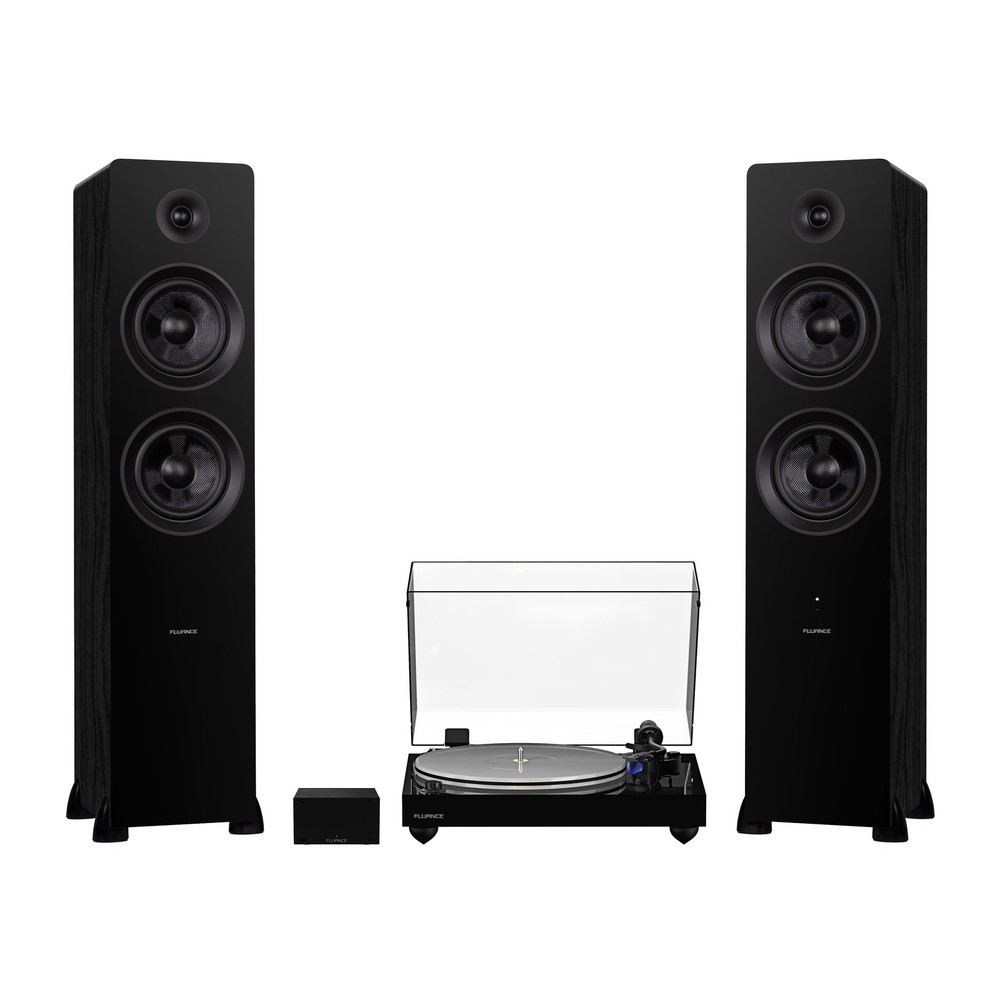 Fluance RT85 Vinyl Turntable, PA10 Preamp, Ai81 Powered Floorstanding Speakers