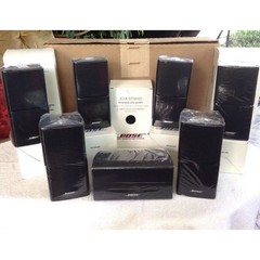7 Mint Bose Double Cube DoubleShot Speakers 1 Center Channel + 6 Surround Black.