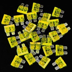 25 Pack 20 Amp ATC ATO Blade Fuse Kit Auto Car Boat Marine Truck Motorcycle 20A