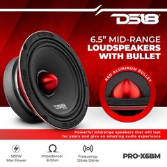 DS18 2x 6.5″ Mid-Range Loudspeaker and 2x 4×6″ Coaxial Speakers with Tweeters