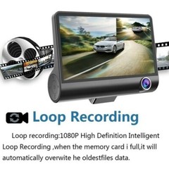1080P 4″ Dual Lens HD Car DVR Rearview Video Dash Cam Recorder Camera G-Sensor