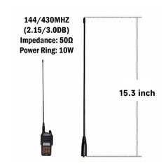 2-Pack Dual Band 144/430MHz SMA-Female for Baofeng UV-5R V Nagoya NA-771 Antenna