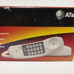 AT&T Trimline 210 Corded Telephone NOS Open Box White Hearing Aid Phone