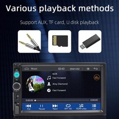Single 1Din 7″ Touch Screen Stereo Bluetooth Radio Car Apple/Android Carplay GPS