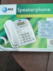 AT&T 959 Corded Speakerphone with Caller ID (White) NEW IN BOX