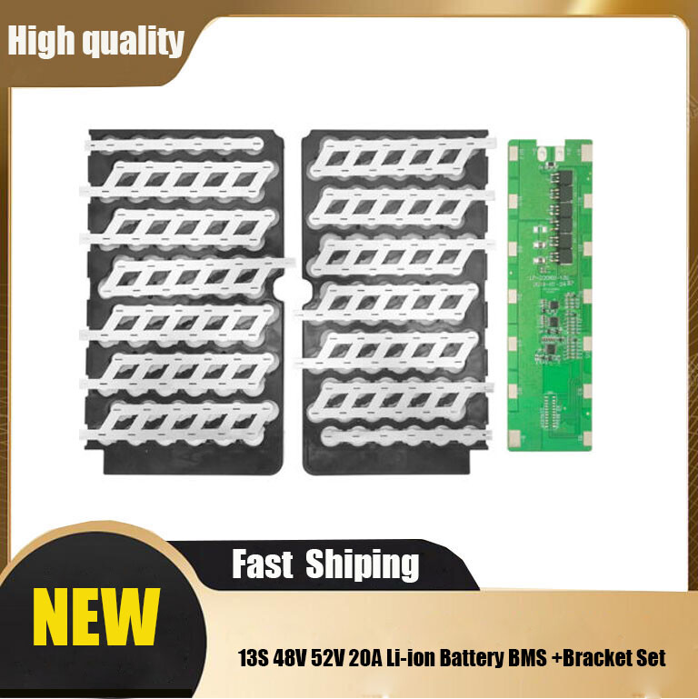 13S 6P 48V 52V Li-ion Battery Bracket +13S 20A BMS Kits for Electric Bike HAU