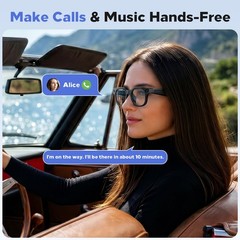 AI Smart Glasses with 4K Camera/Video Recording/Bluetooth for Men & Women/Hands-