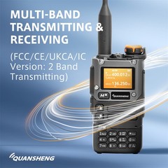 UV-K5(8) Portable Walkie Talkie Am Fm UHF VHF Two Way Radio Long Range Receiver
