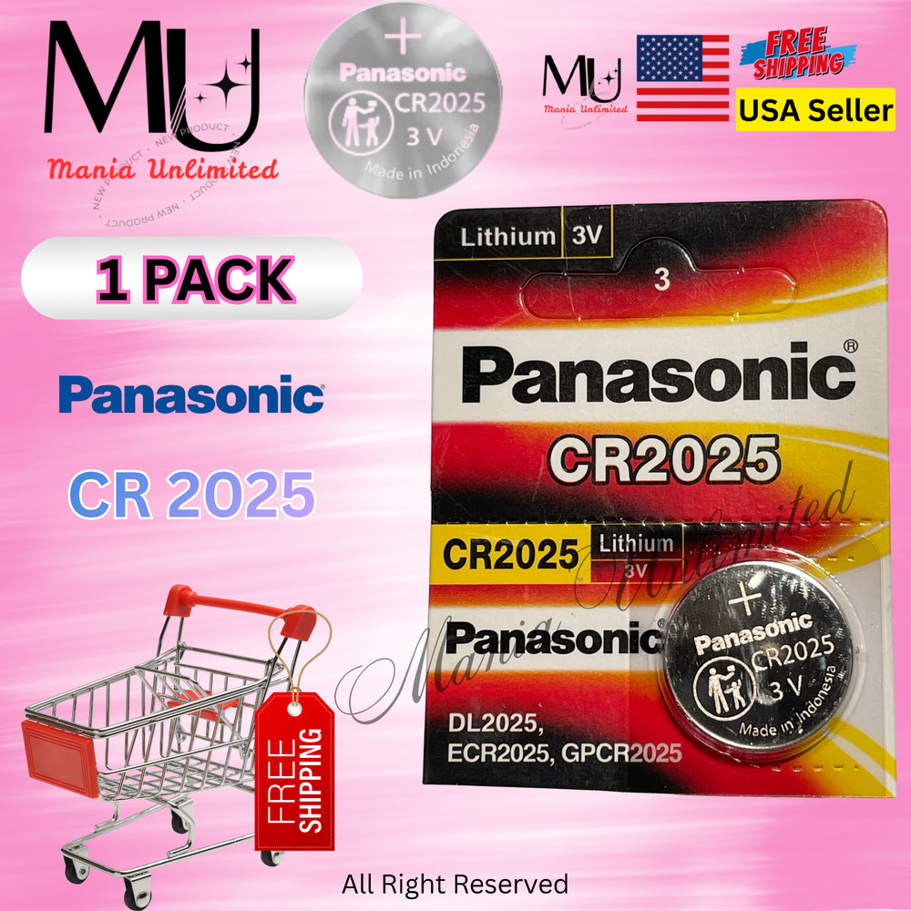 1 pc Fresh Stock CR2025 DL2025 ECR2025 3v Lithium Battery Expire 2033+ Free Ship