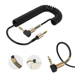 3.5mm Male to Male AUX Cable Cord L-Shaped Right Angle Car Audio Headphone Jack