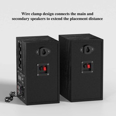 30W Powered Bookshelf Speakers with RCA Input for TV, PC, and Turntables