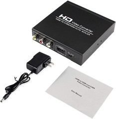Plug and Play HDMI to RCA Converter with HDMI & AV Output – Portable Design